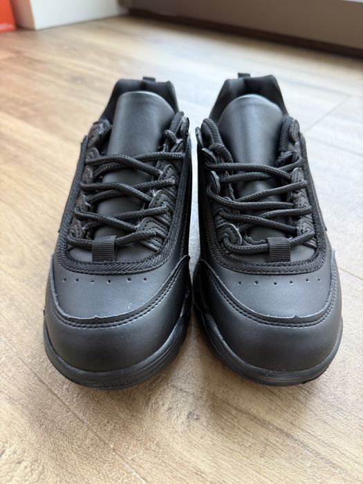Buty Damskie Sneakersy Sportowe Czarne Platforma • Rozm. Eu 38 - 24 cm • Szybka Wysyłka
