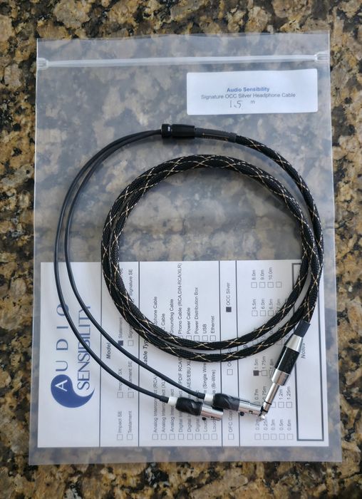 Sensibility Silver Statement 6.3mm stereo Audeze-Meze made in Canada