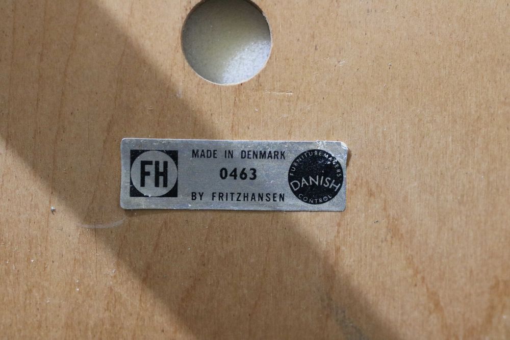 Conjunto de 6 cadeiras Kai Kristiansen modelo 4110 em teca e couro