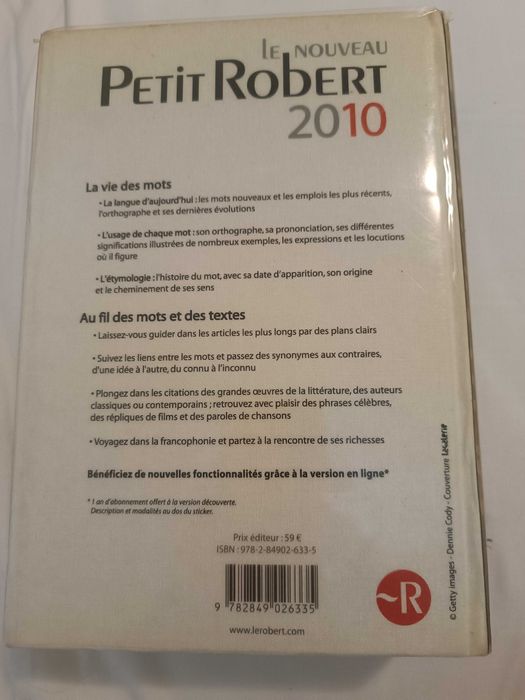 Le nouveau Petit Robert de la langue française
