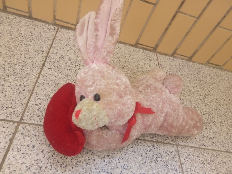 Peluche coelho com coração