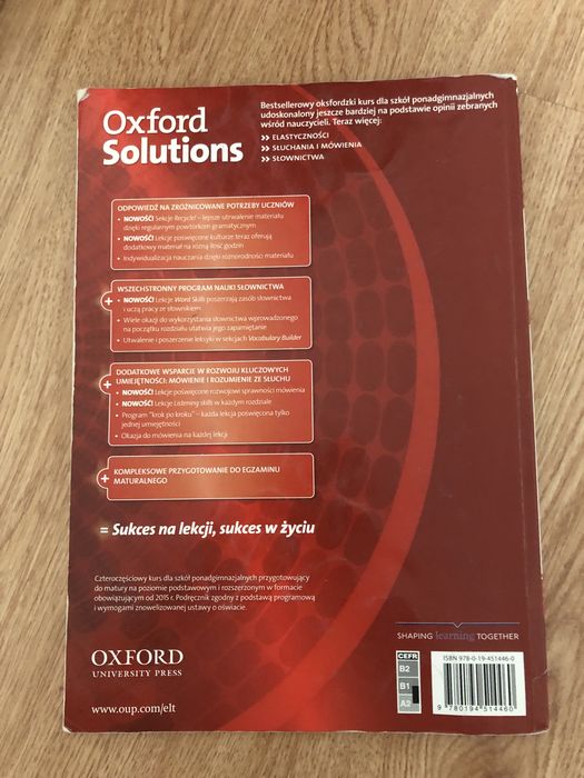 Podręcznik Oxford Solutions Pre-Intermediate