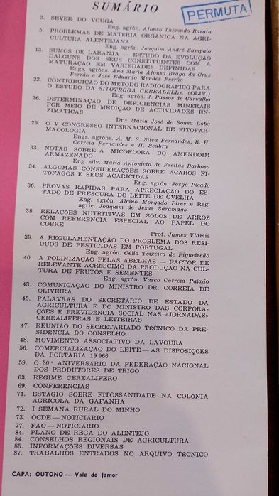 Agricultura 1963 Direção Geral Serviços Agrícolas