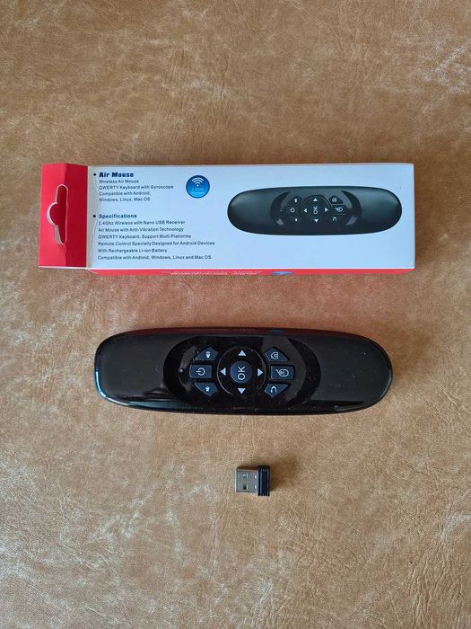 Air Mouse 2.4GHz + Teclado QWERTY Wireless + Receptor USB