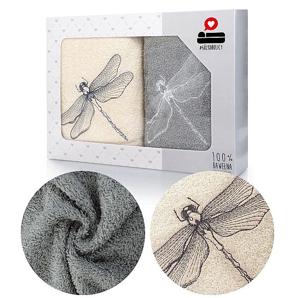 Komplet Ręczników 2 sztuki na Prezent Frotte 70x140 Luba