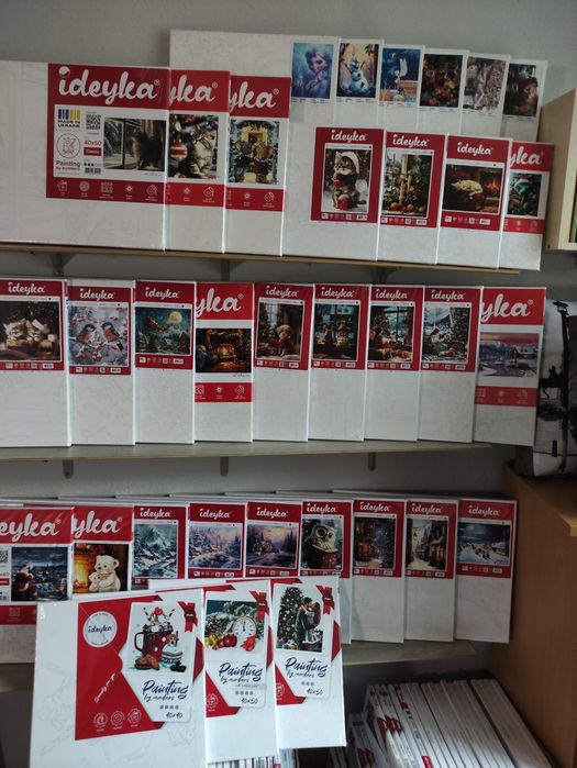 Картины по номерам Новогодние, зима, осень, пейзажи