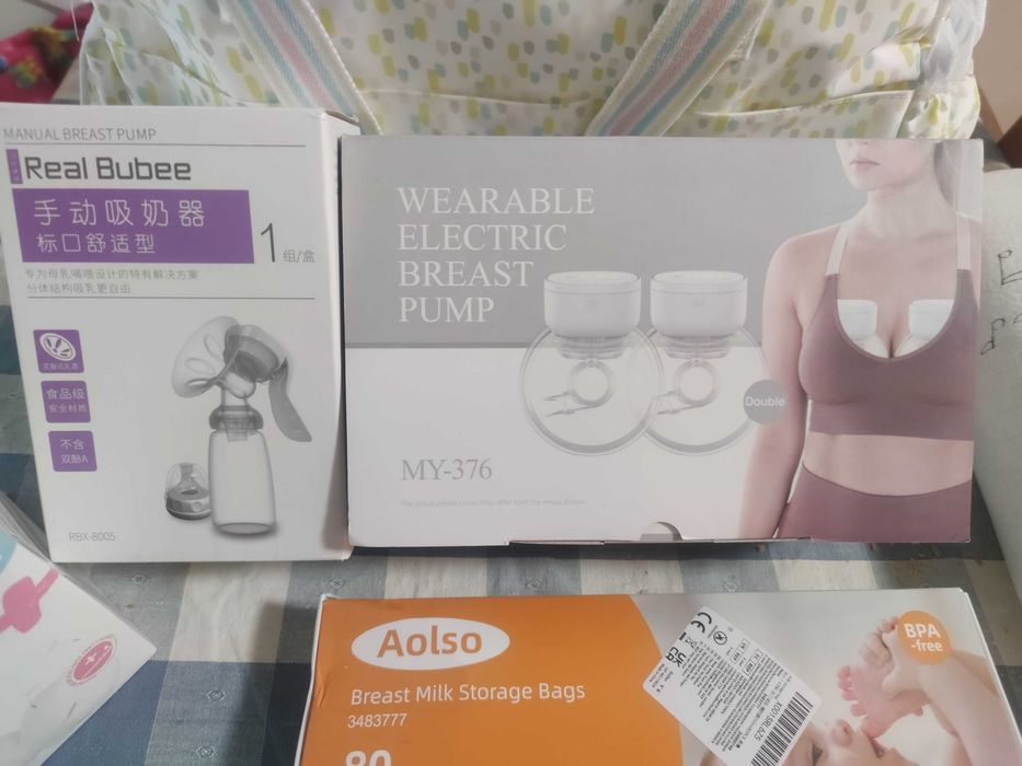 Kit bomba tira leite materno e acessórios