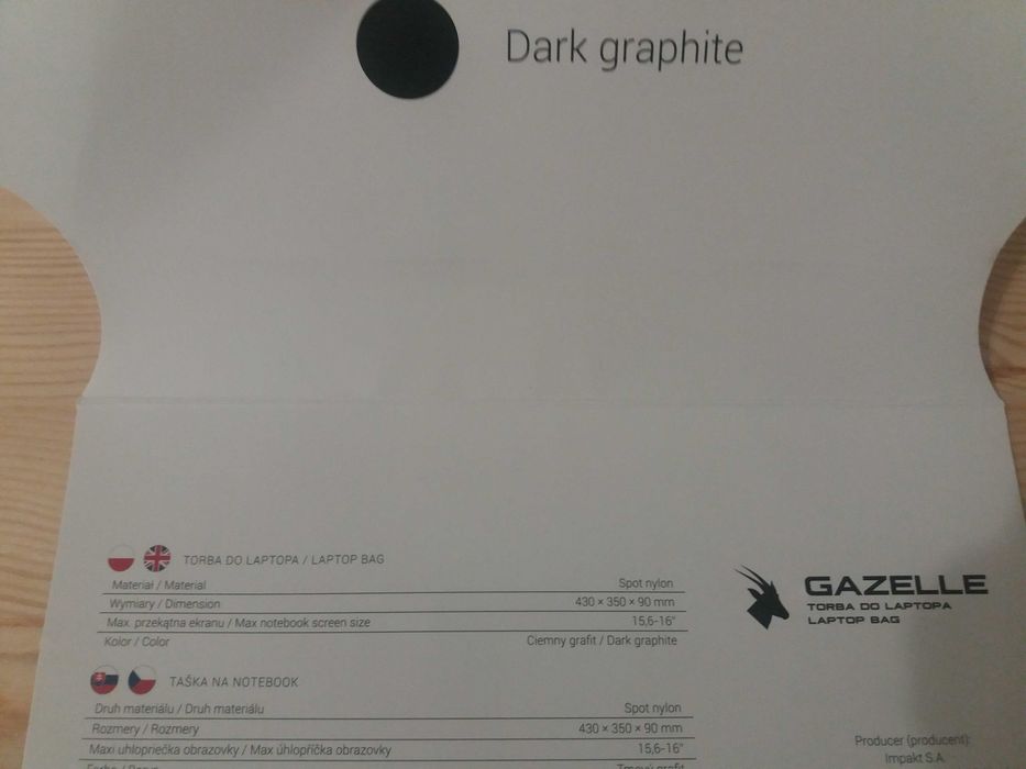 Nowa torba  Natec Gazelle z paskiem do laptopa 15.6 - 16"