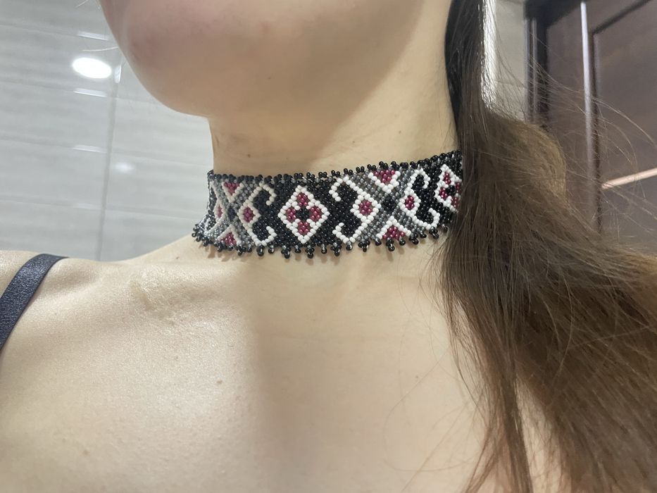 Гердан з чеського бісеру в етнічному стилі