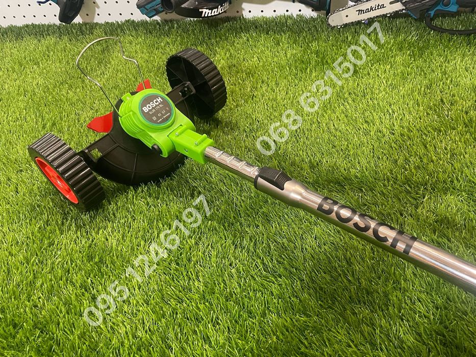 Триммер аккумуляторный BOSCH BUR179BL 6Ah косилка для травы + колеса