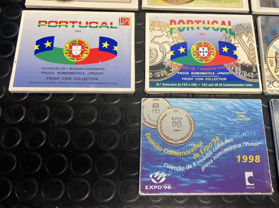 14 Series Moedas 1986->1999 escudos BNC e Proof