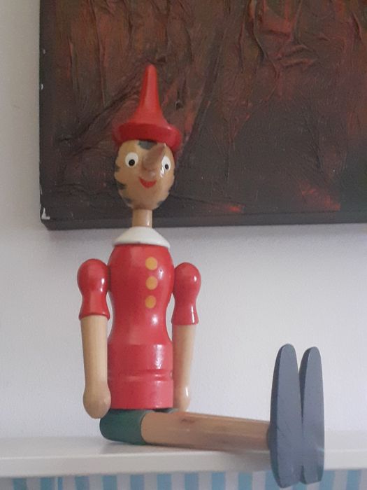 Boneco Pinoquio Madeira Articulado 40 cm