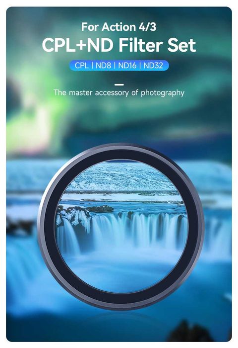 Zestaw filtrów TELESIN do obiektywu kamery DJI OSMO Action 3 4 5 PRO