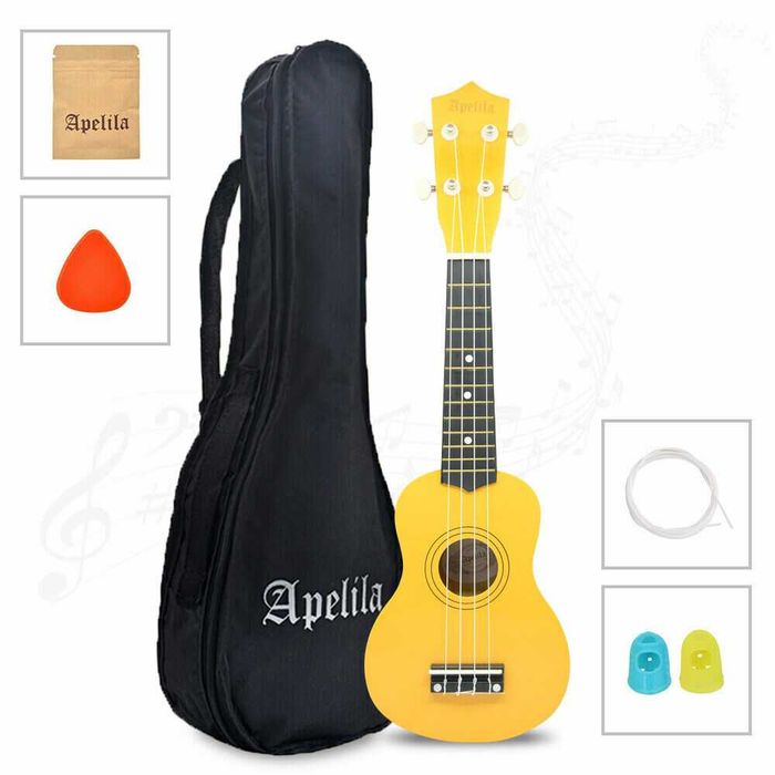 Укулеле сопрано (гавайська гітара) APELILA (Комплект). Знижка -13%