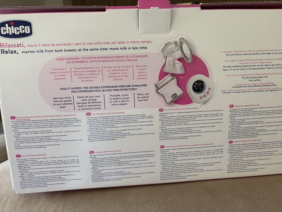 Bomba de extração leite elétrica dupla Chicco