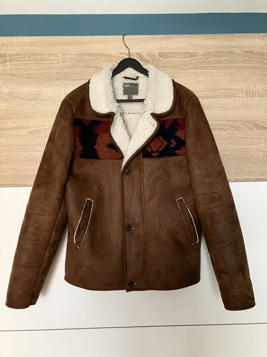 Kurtka zimowa sherpa Asos rozmiar M Indian boho