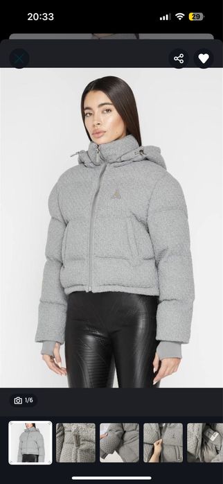 Сіра куртка зимова ,пуховик жіноча Maniere De Voir