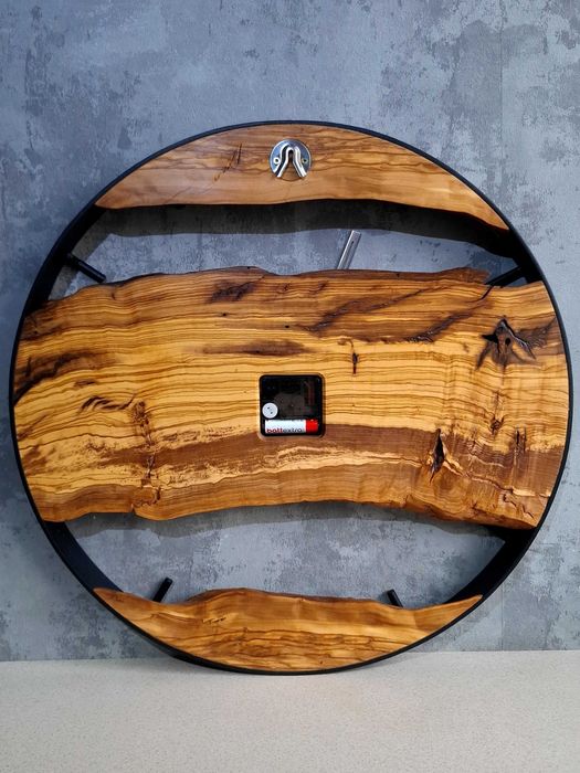 Zegar ścienny Loft – Lite Drewno Oliwa – Handmade – Unikat – Prezent!