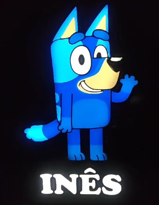 Candeeiro da Bluey com Nome Personalizado
