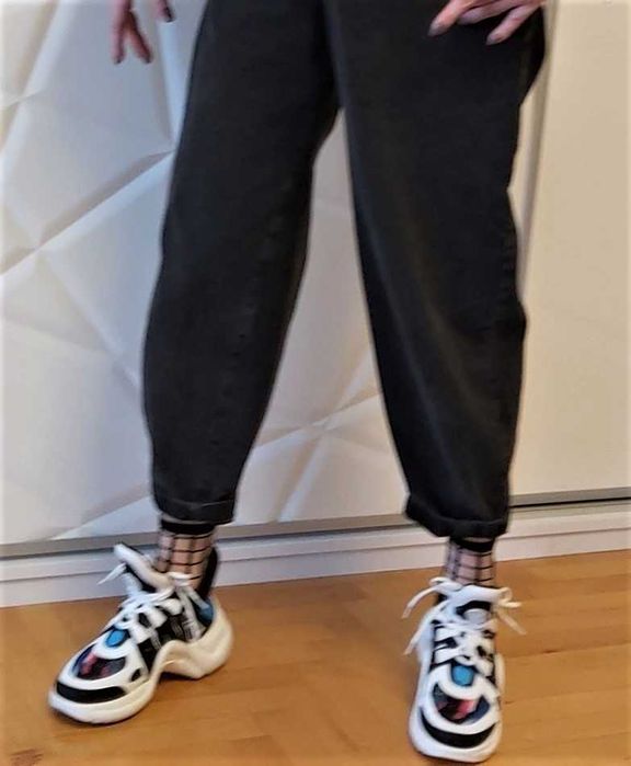 lv louis vuitton trampki sneakers snikersy skóra siwiec rozmiar 38
