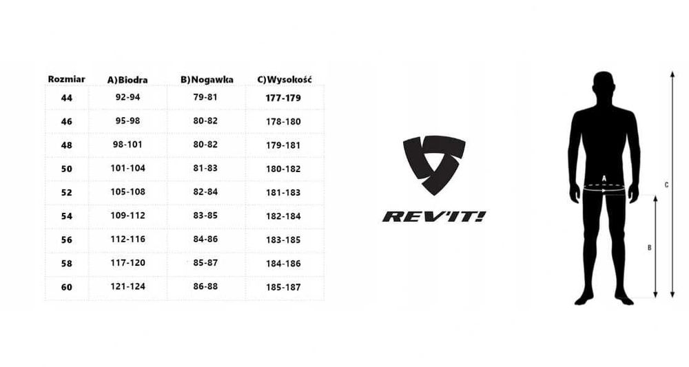 Spodnie motocyklowe Rev'it Vertex GT r. 50 long