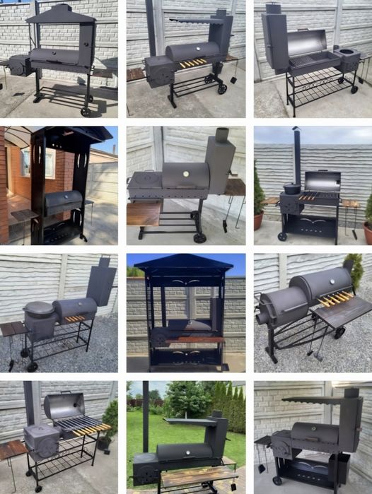 • Від Заводу • 4 мм • Мангал барбекю с крышей, Смокер, Печь под Казан