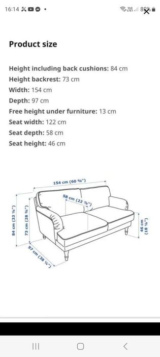 Sofa IKEA niebieska