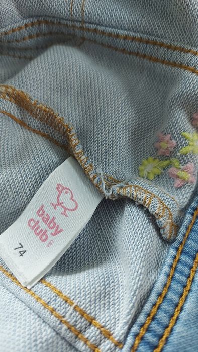 Katana kurtka dzinsowa jeans rozm.74 ręcznie malowana