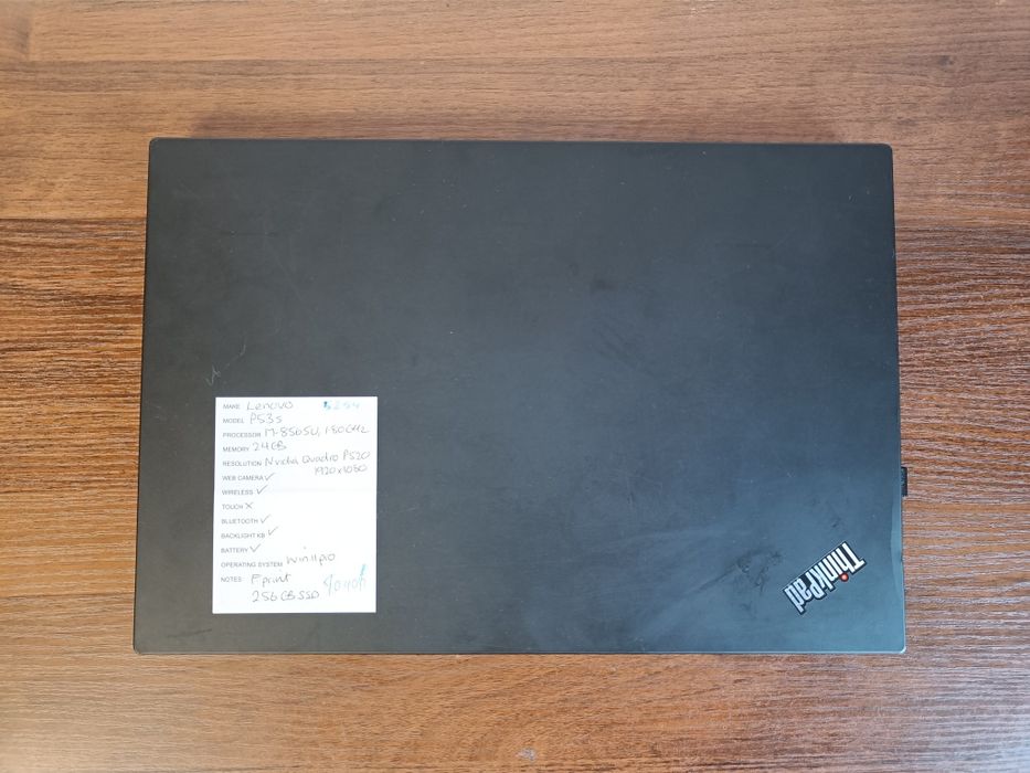 Lenovo ThinkPad P53s 15,6" FHD i7-8565U 24/256Gb NVIDIA P520 ноутбук