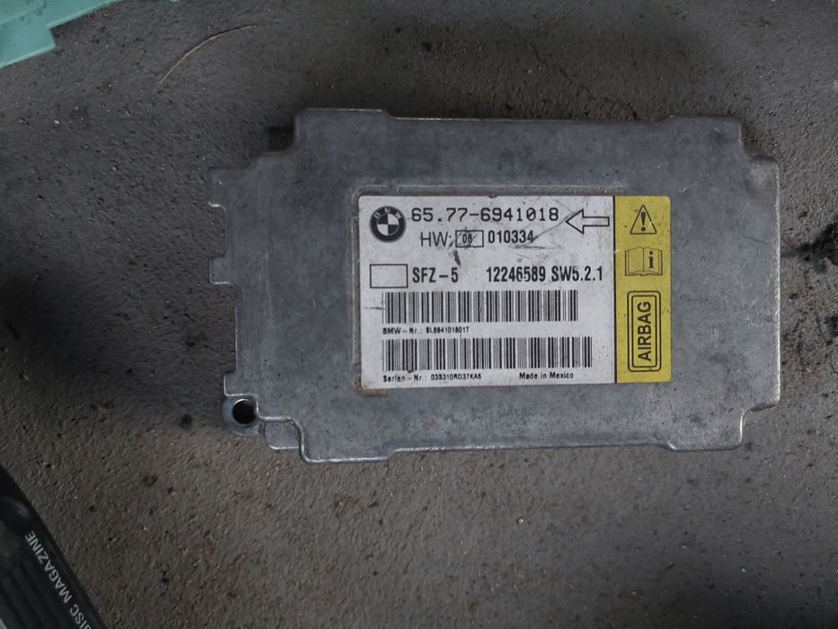 modul sterownik komputer airbag poduszka bmw e61 e63 e64 e60