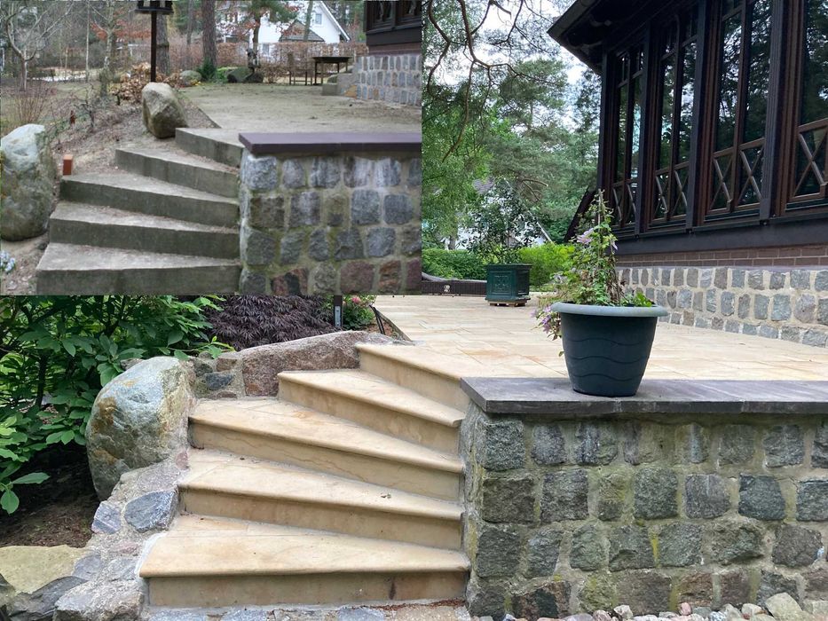 50. Stopnica z piaskowca | Faza | 100×35×5 cm | Okładzina schodowa |