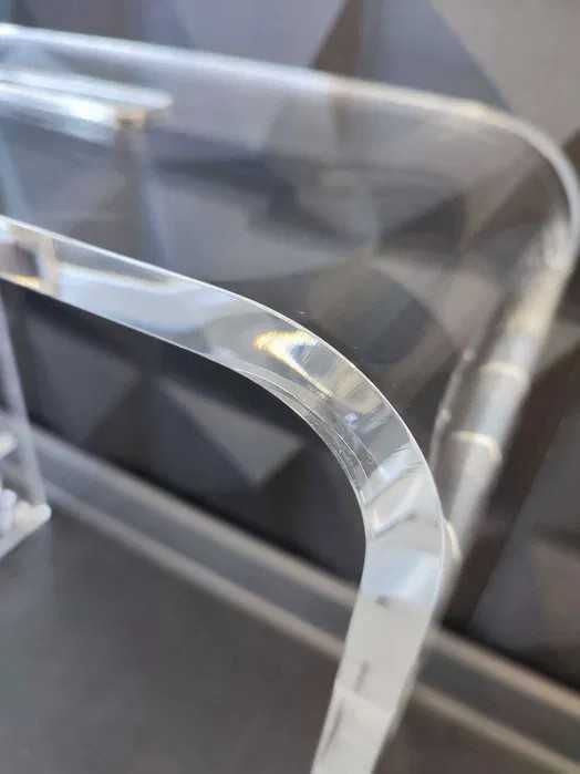 Taboret Kina z rączką / Stołek przeźroczysty Akryl Plexi