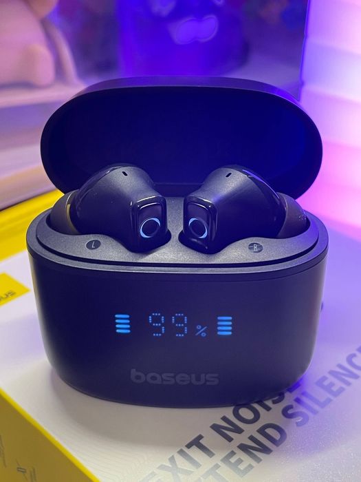 Baseus Bowie 30 TWS навушники з ANC % зарядки на кейсі 65 год батарея