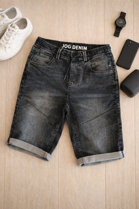 Spodenki męskie jeansowe szare