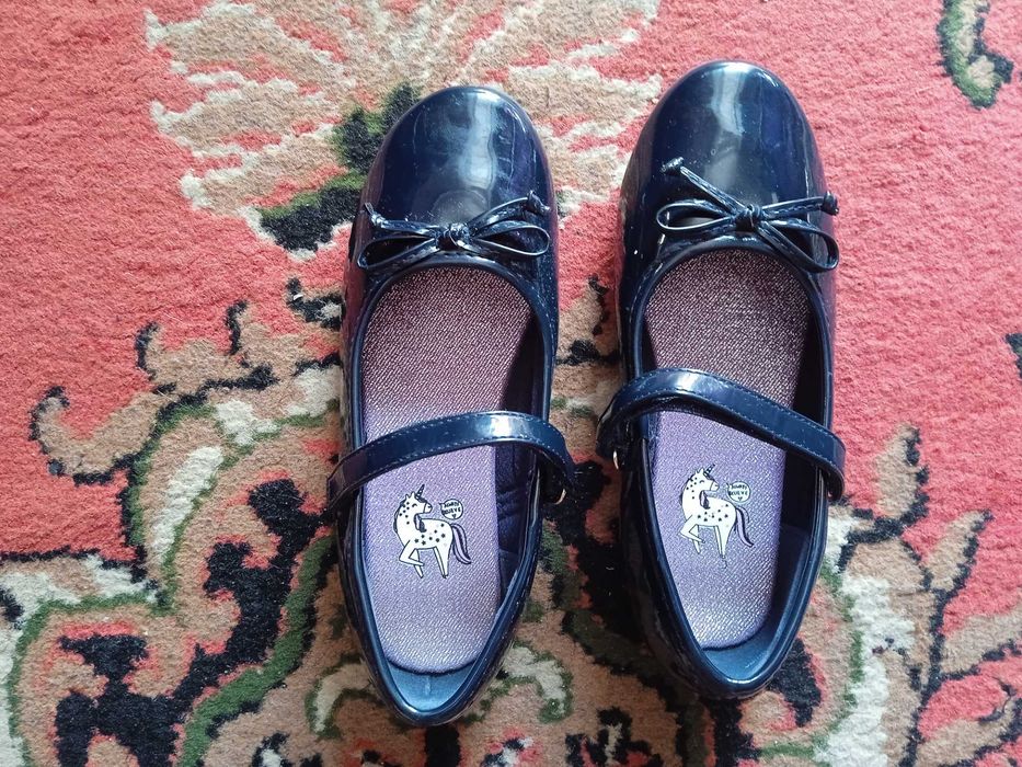 Туфли туфельки с единорогами на дівчинку девочку темно сині р.33