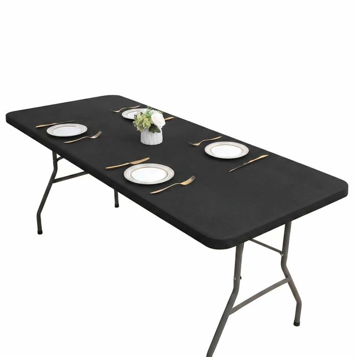 STÓŁ CATERINGOWY bankietowy ogrodowy składany 180 cm czarny - PROMOCJA