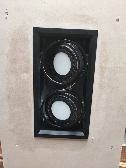 2 x Oprawa wpuszczana VIENA 2xAR111 czarna