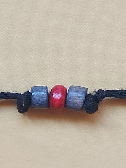 Branzoletka męska rękodzieło NOWA czarna