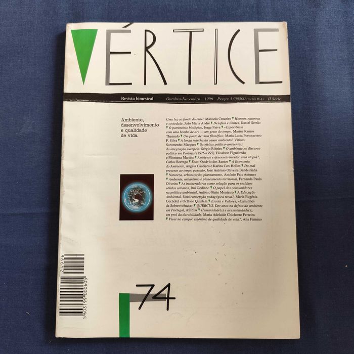 Revista Vértice 74 - Outubro-Novembro 1996