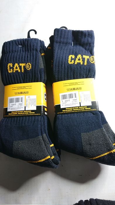 2x Skarpety CAT Caterpillar wysokie granatowe MOCNE 3 PAK roz. 43-46