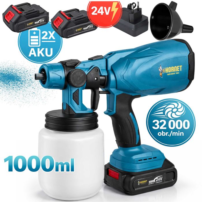 Pistolet Do Malowania Akumulatorowy Agregat malarski 2xAKU 24V