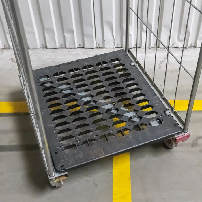 Rollkontener (rollcage, rollbox) wózek siatkowy transportowy czarny