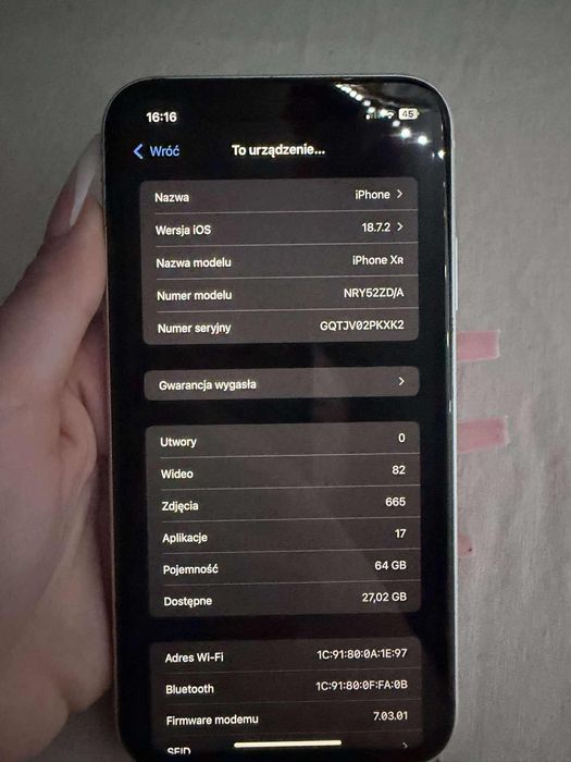 Iphone XR 64 GB 90 procent kondycji