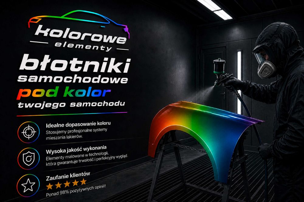 Błotniki samochodowe w kolorze nadwozia