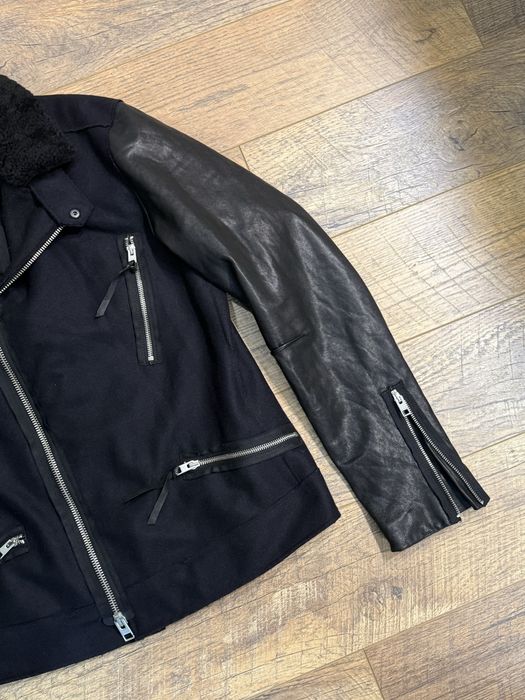 Дубленка Allsaints M кожаная шерстяная куртка мужская luxury opium