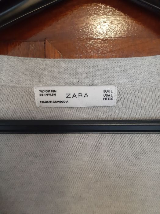 Casaco Zara cinza  em algodão