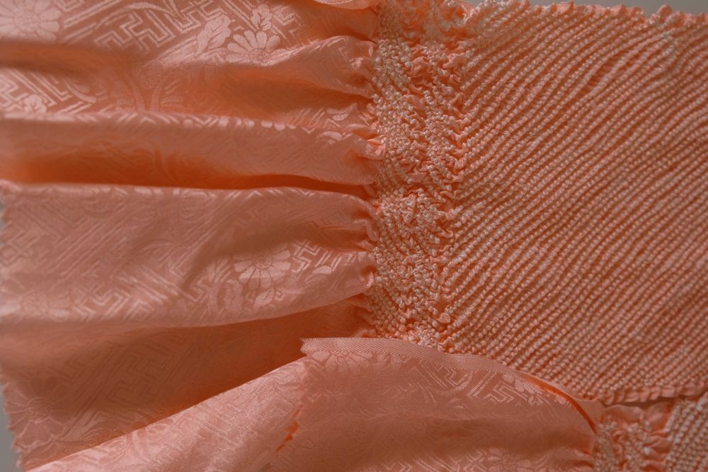 Obiage jedwabna ozdobna szarfa do kimono wykonana metodą shibori