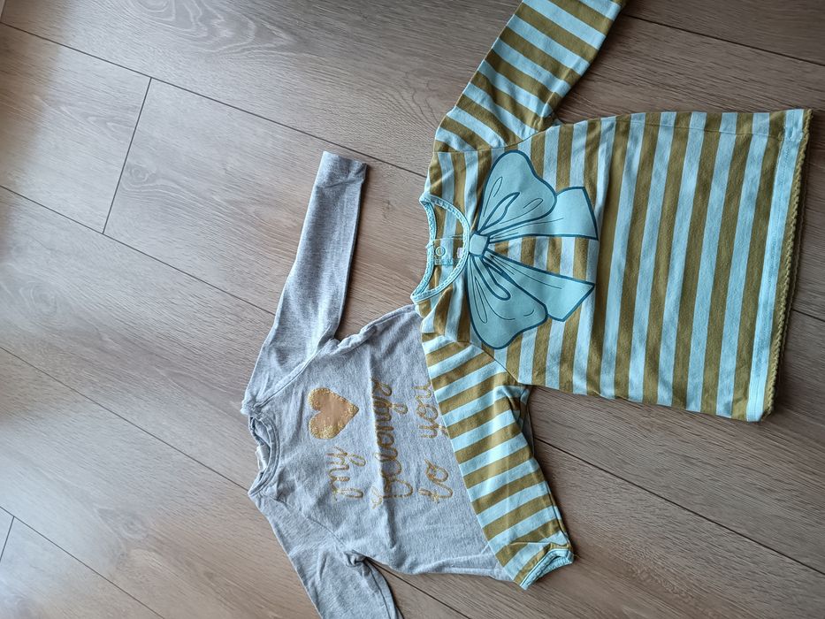 2 szt koszulka z długim rękawem rozm. 74 H&M