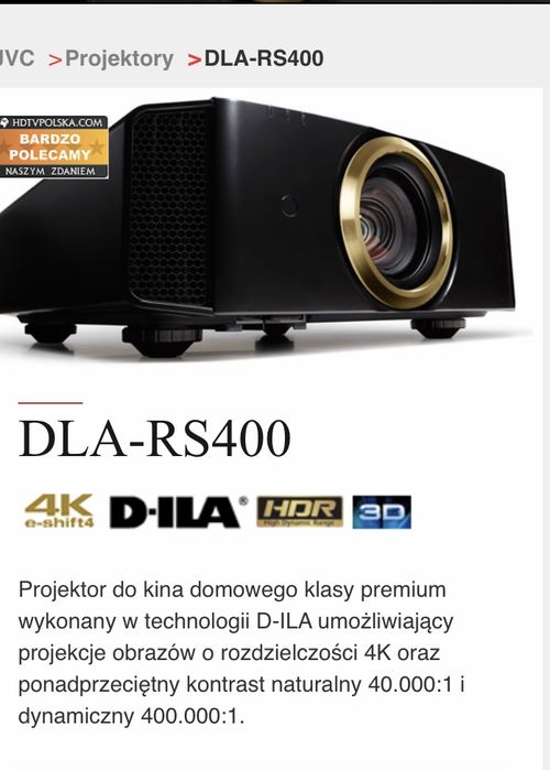 Projektor JVC RS 400