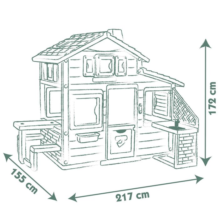 Будинок Smoby Life з лiтньою кухнею, дверним дзвiн. (7600810207)